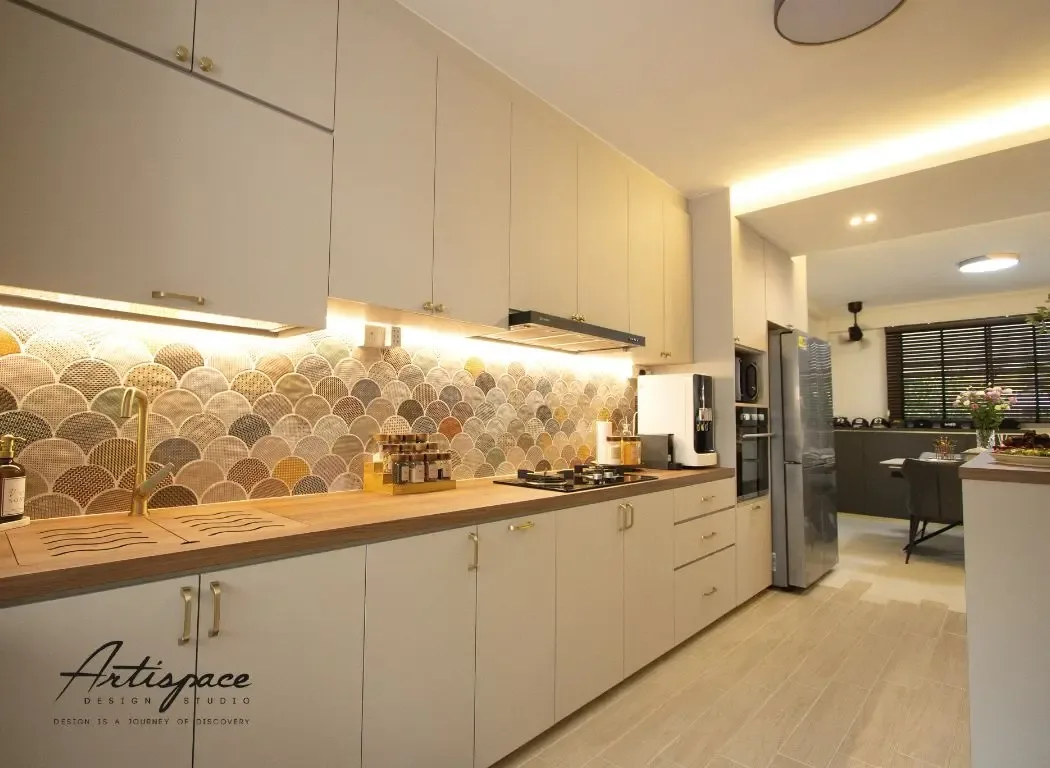 Kitchen interior design project in Singapore by ArtiSpace Design Studio
