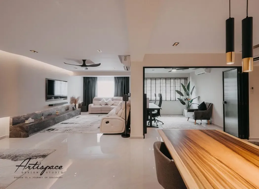Living interior design project in Singapore by ArtiSpace Design Studio