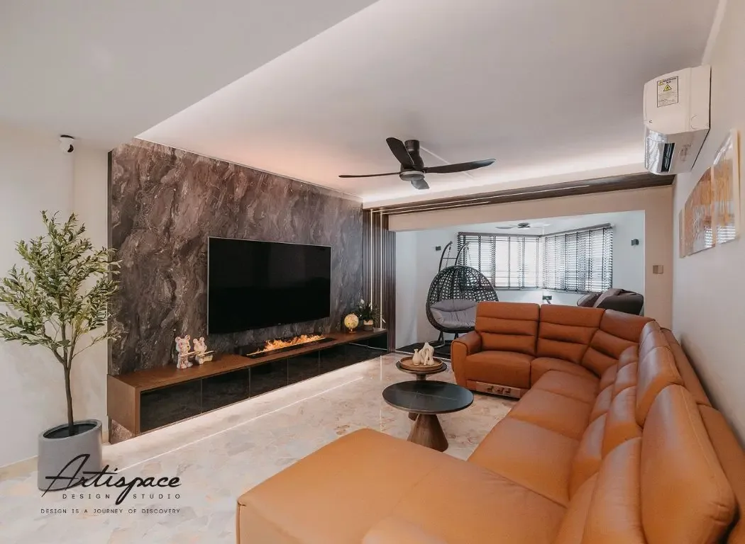 Living interior design project in Singapore by ArtiSpace Design Studio