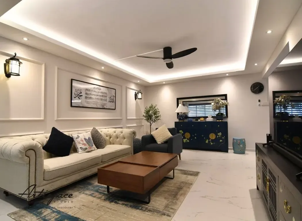 Living interior design project in Singapore by ArtiSpace Design Studio