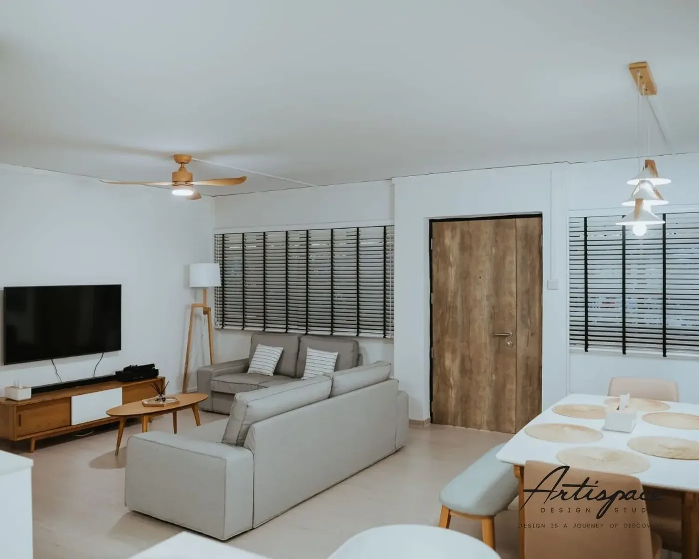 Living interior design project in Singapore by ArtiSpace Design Studio