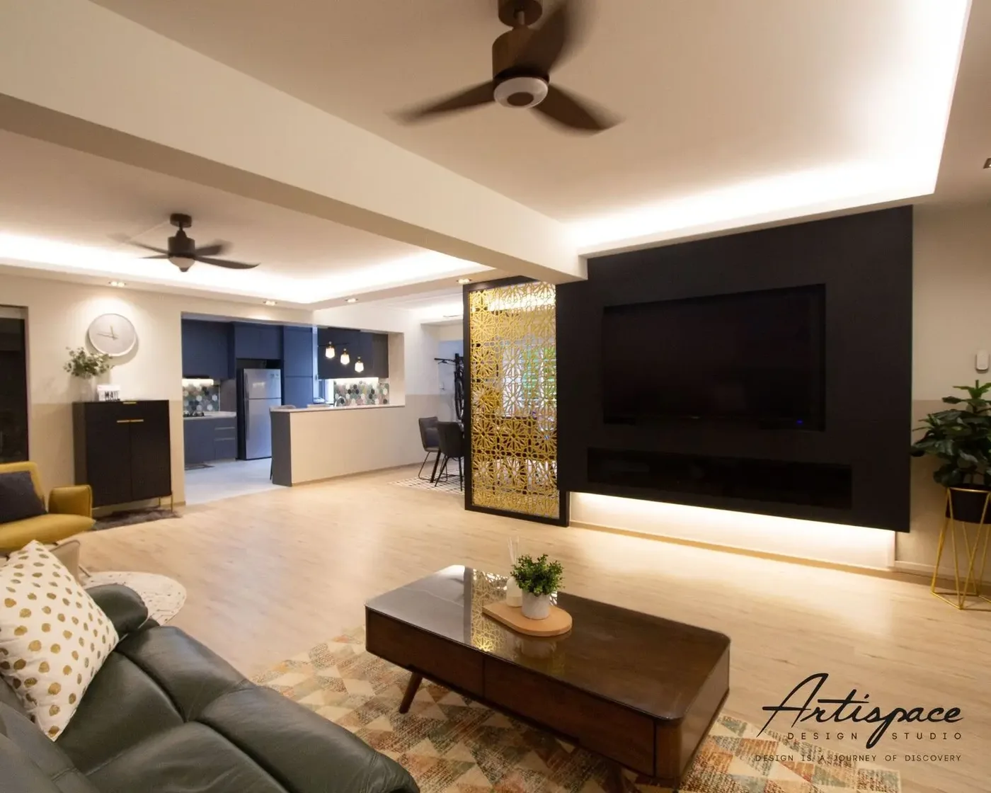 Living interior design project in Singapore by ArtiSpace Design Studio