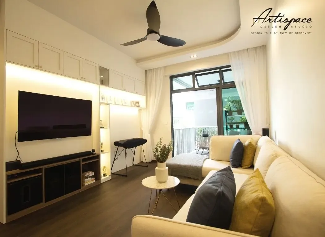 Living interior design project in Singapore by ArtiSpace Design Studio
