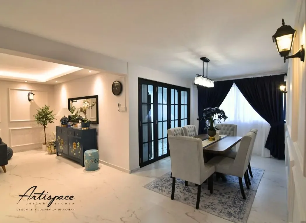 Living interior design project in Singapore by ArtiSpace Design Studio
