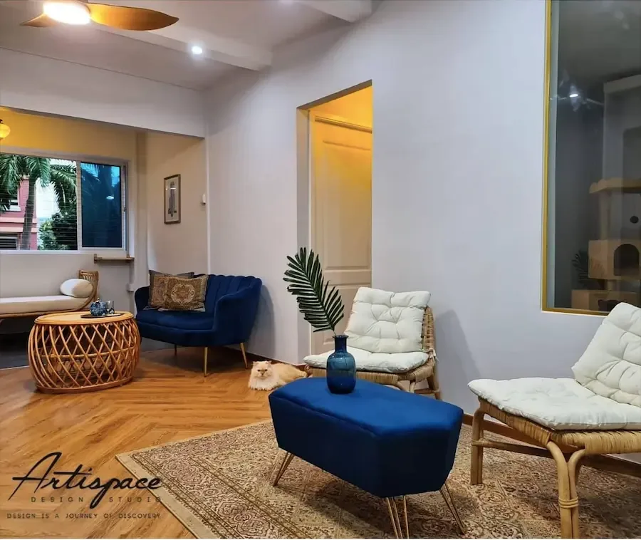 Living interior design project in Singapore by ArtiSpace Design Studio