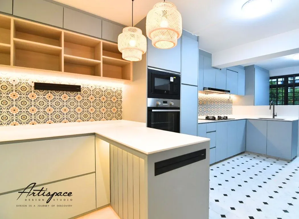 Kitchen interior design project in Singapore by ArtiSpace Design Studio