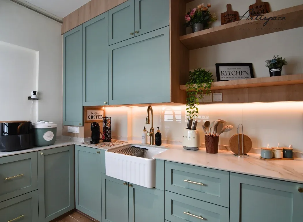 Kitchen interior design project in Singapore by ArtiSpace Design Studio