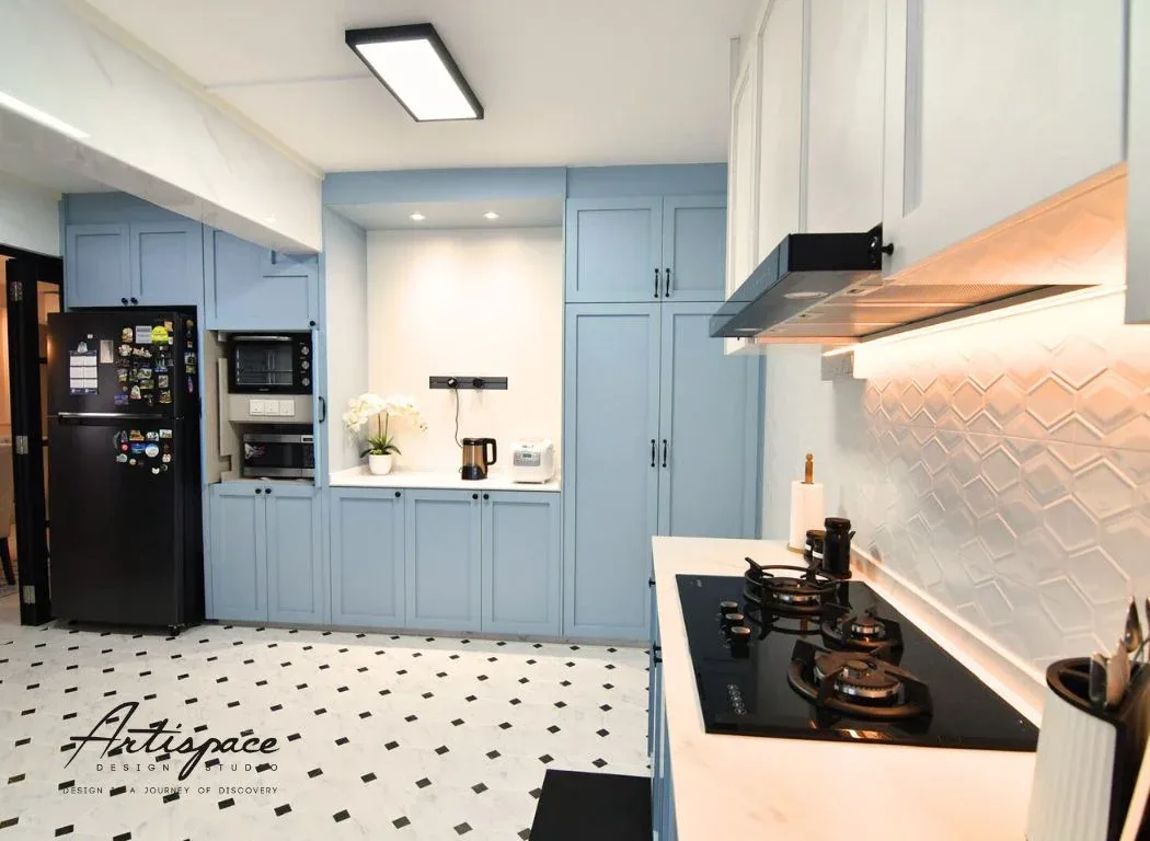 Kitchen interior design project in Singapore by ArtiSpace Design Studio