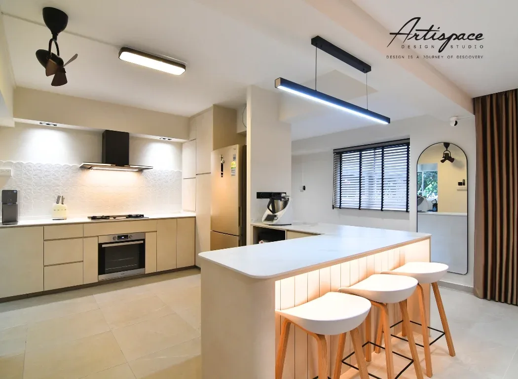 Kitchen interior design project in Singapore by ArtiSpace Design Studio