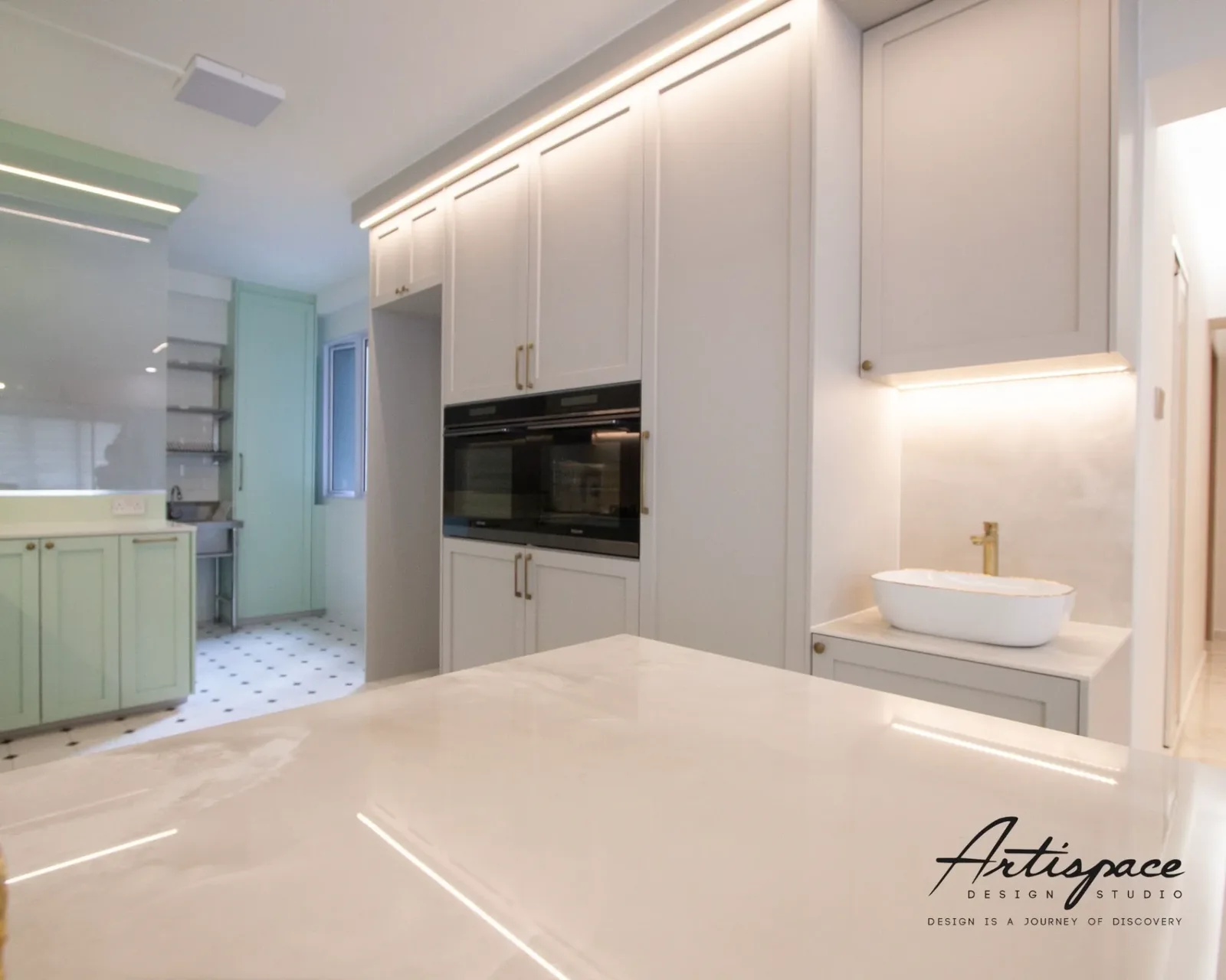 Kitchen interior design project in Singapore by ArtiSpace Design Studio