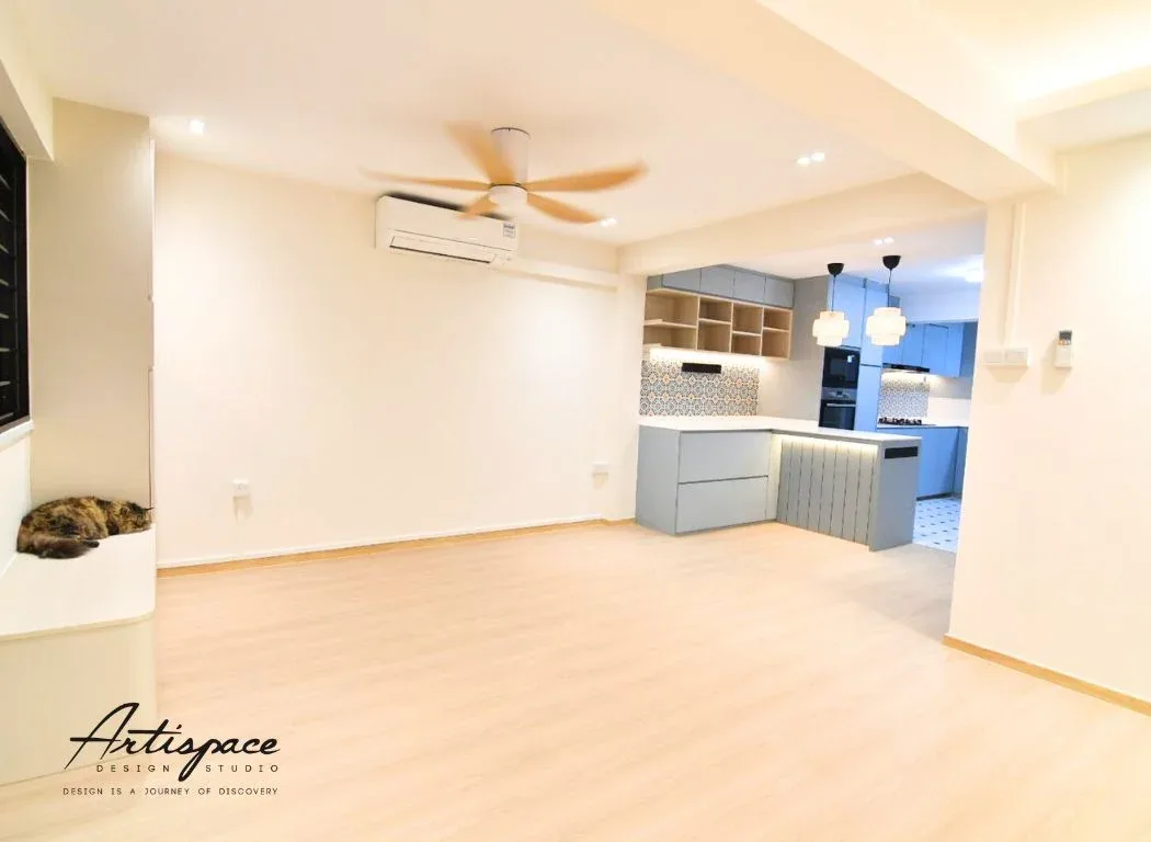 Living interior design project in Singapore by ArtiSpace Design Studio