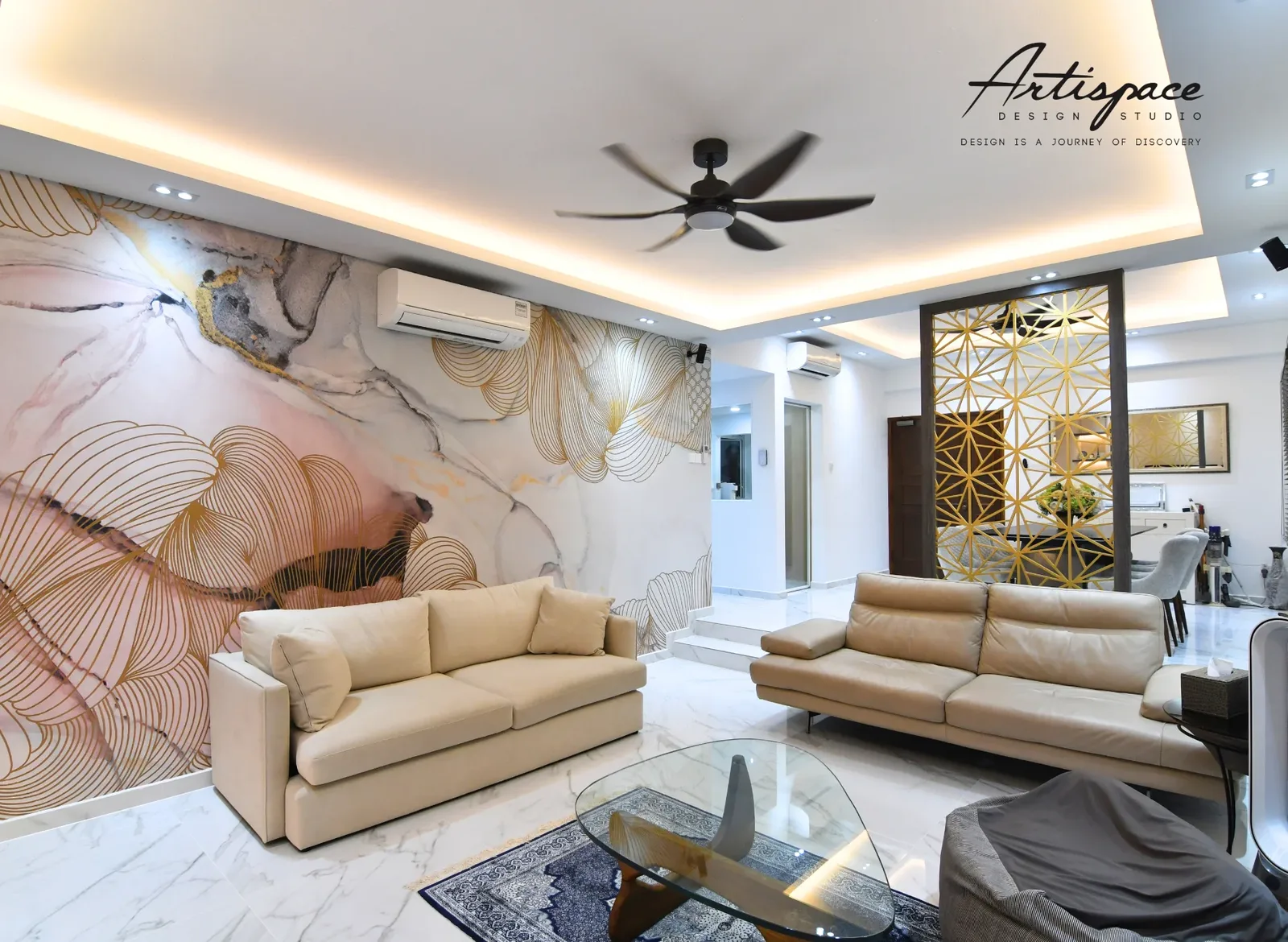 Living interior design project in Singapore by ArtiSpace Design Studio