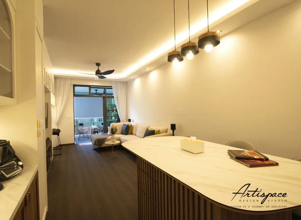 Living interior design project in Singapore by ArtiSpace Design Studio