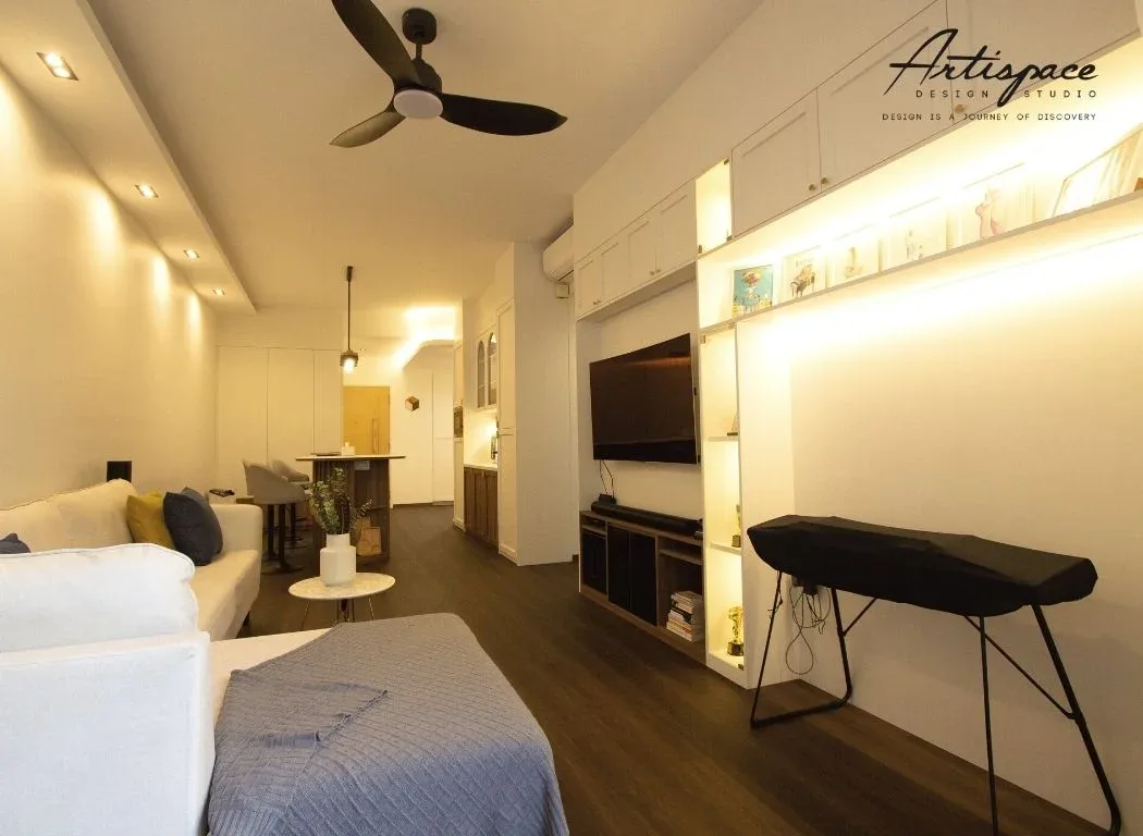 Living interior design project in Singapore by ArtiSpace Design Studio