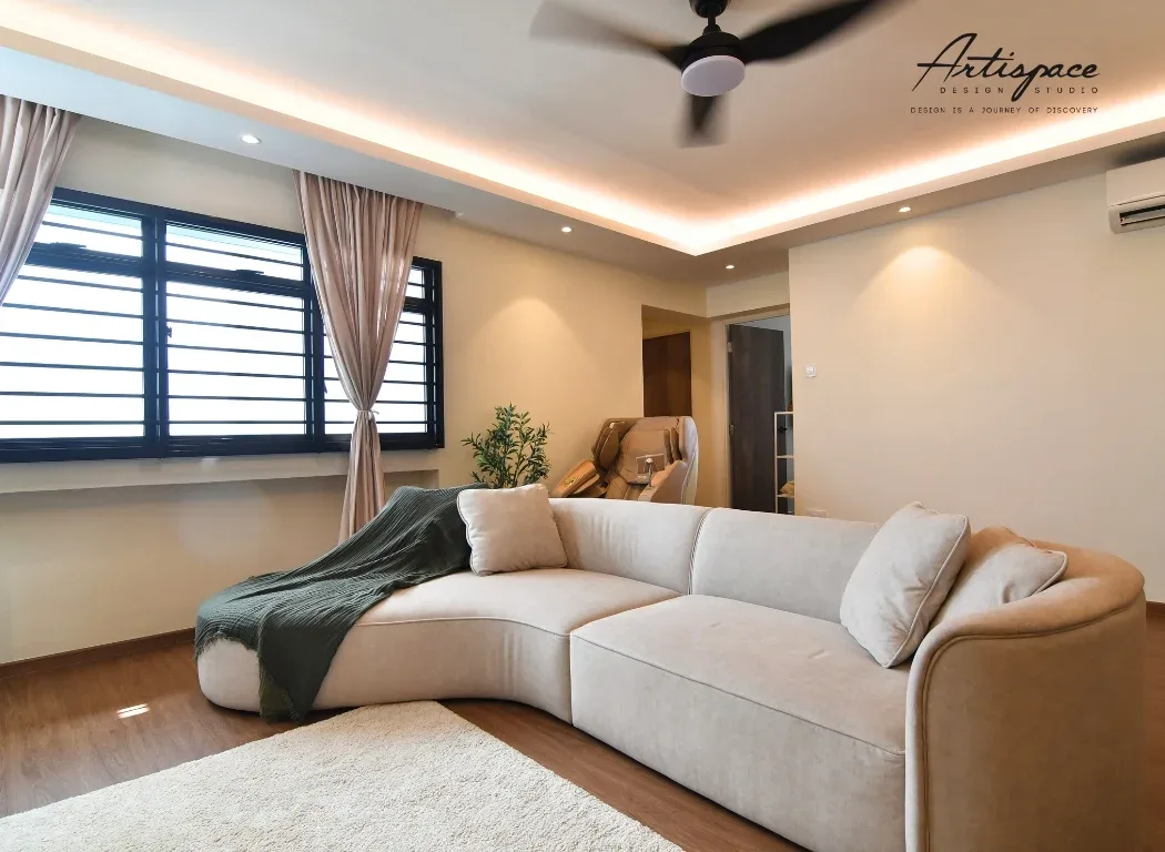Living interior design project in Singapore by ArtiSpace Design Studio