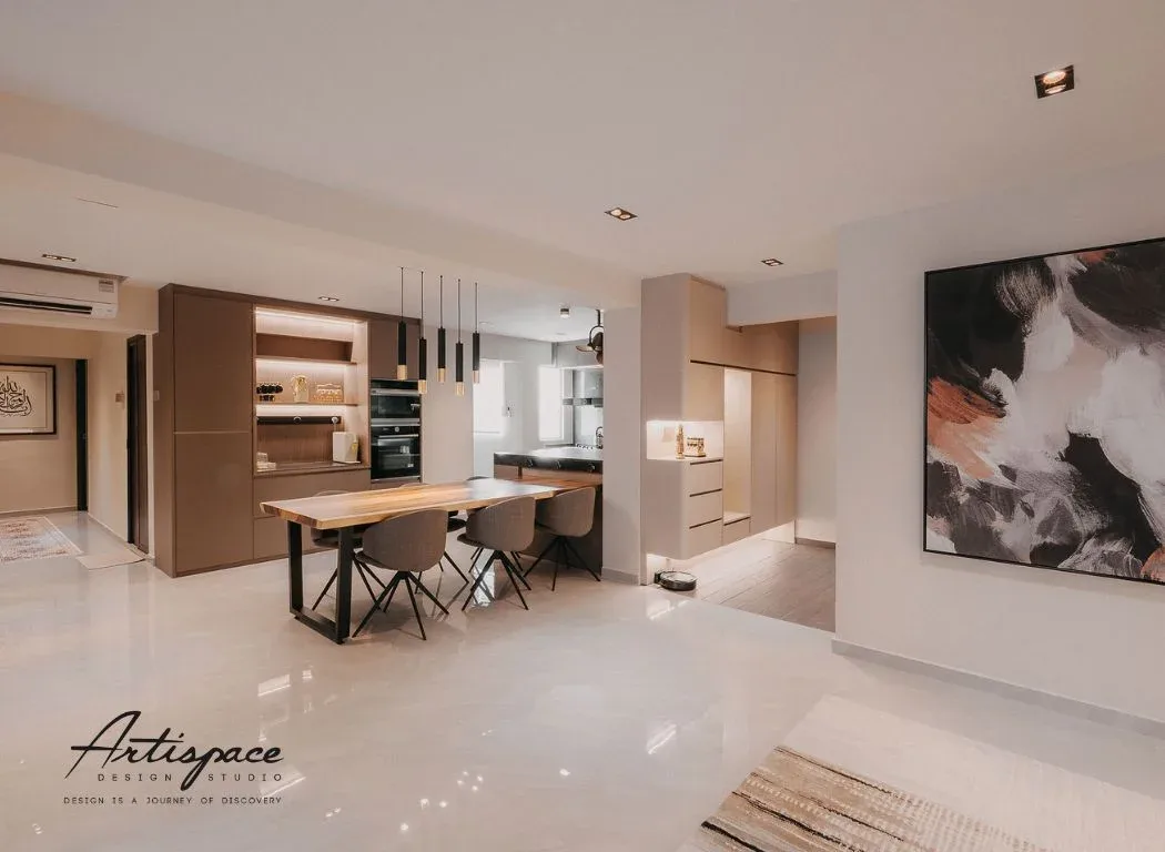 Living interior design project in Singapore by ArtiSpace Design Studio