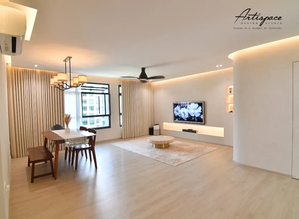 Living interior design project in Singapore by ArtiSpace Design Studio