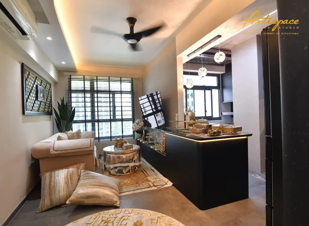 Living interior design project in Singapore by ArtiSpace Design Studio