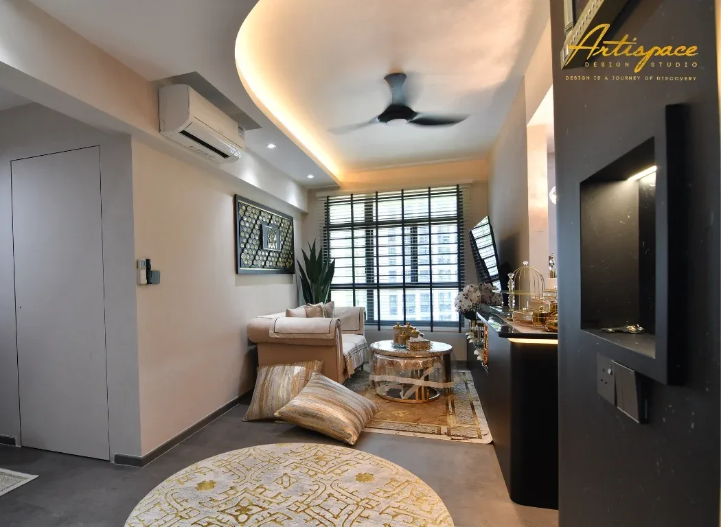 Living interior design project in Singapore by ArtiSpace Design Studio