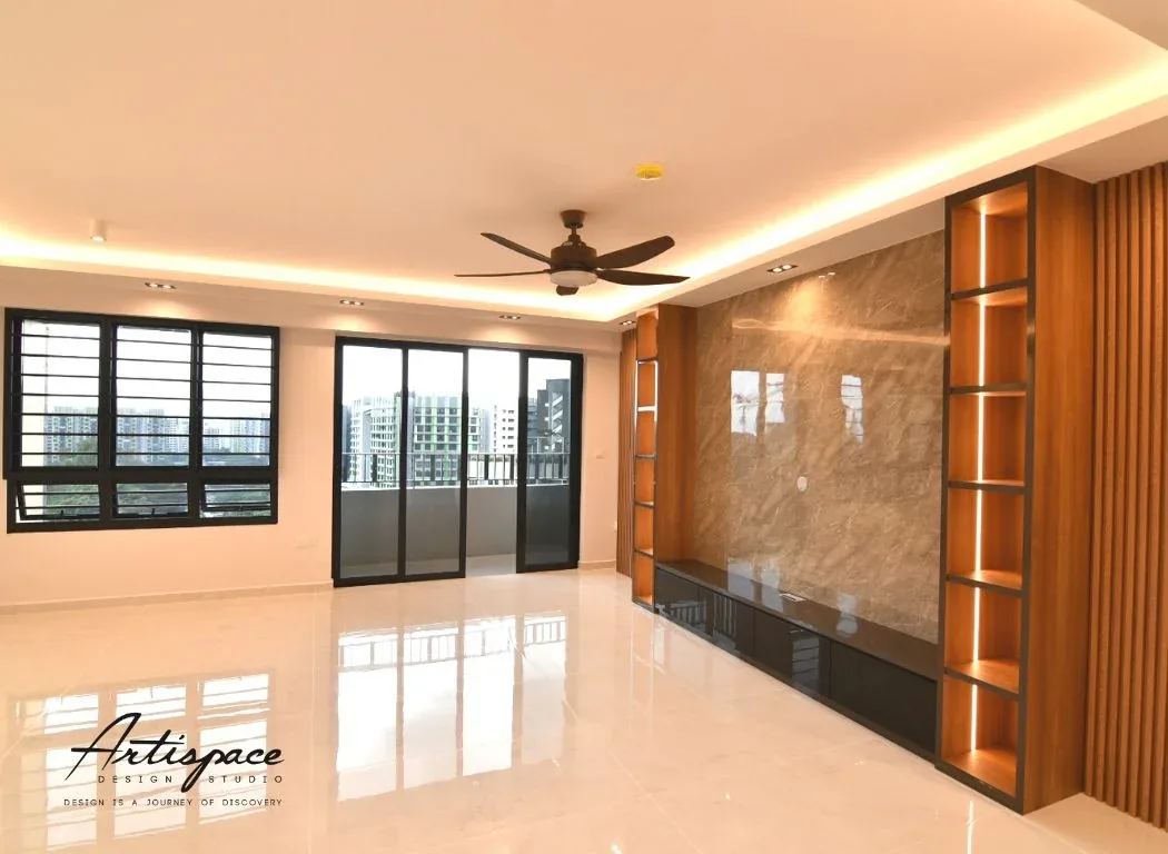 Living interior design project in Singapore by ArtiSpace Design Studio