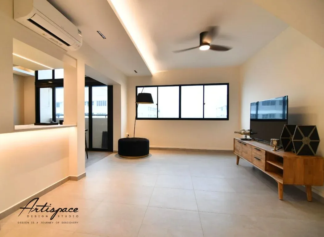 Living interior design project in Singapore by ArtiSpace Design Studio